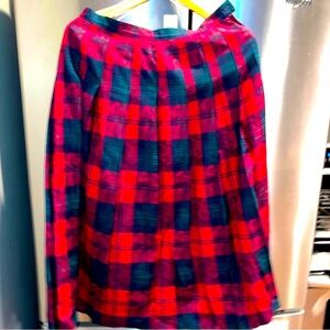 Pendleton Red Green PLAID LONG pleated wool SKIRT, women’s size 14, office work
